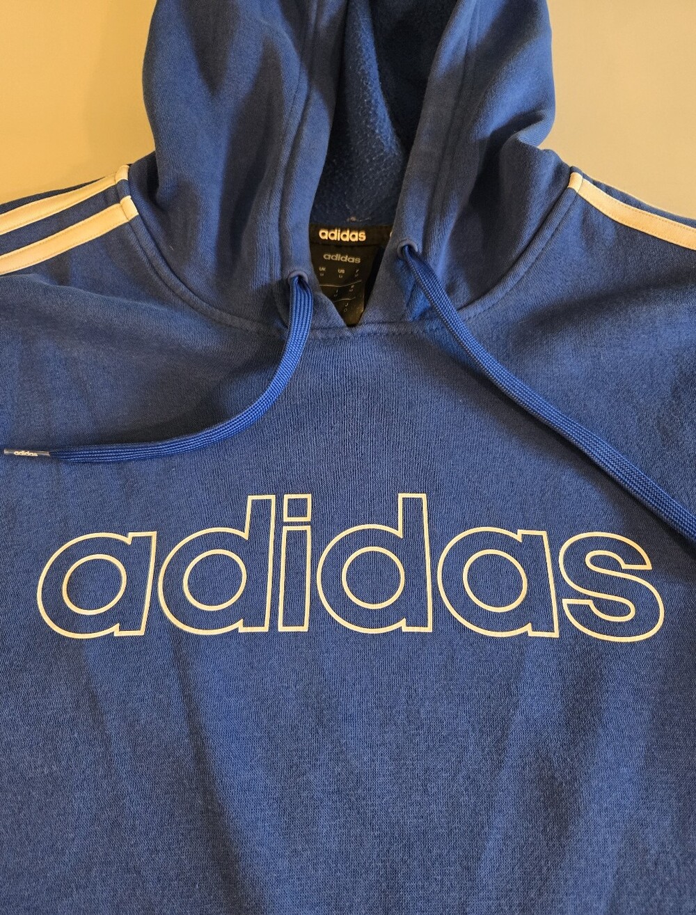 Adidas 3-Stripes Blue Pullover Hoodie Men’s Medium